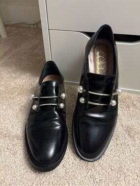Coliac by Martina Grasselli pearl-embellished leather Oxford shoes black EU37.5